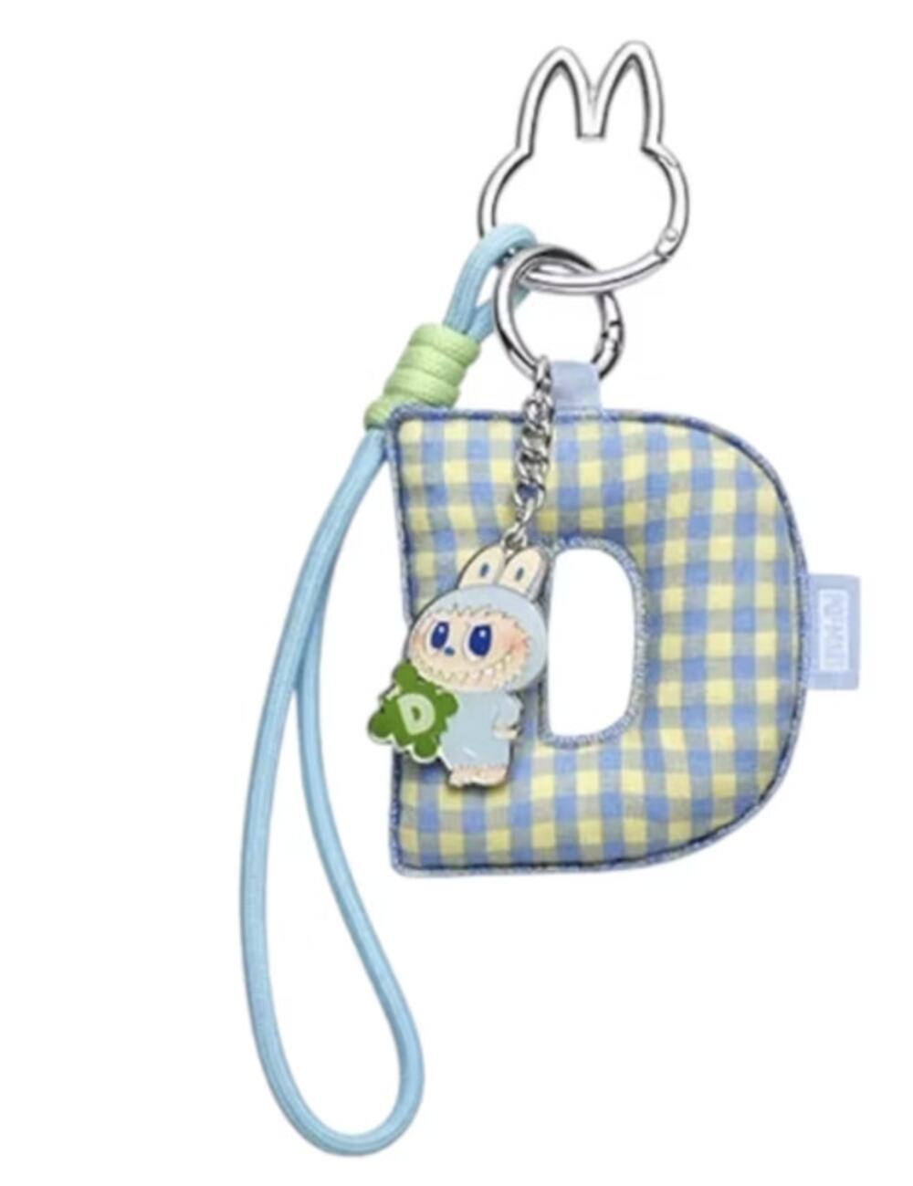 Pop Mart MONSTERS LABUBU Pin for Love Keychain Pendant, LETTER D Bag Charm, NEW